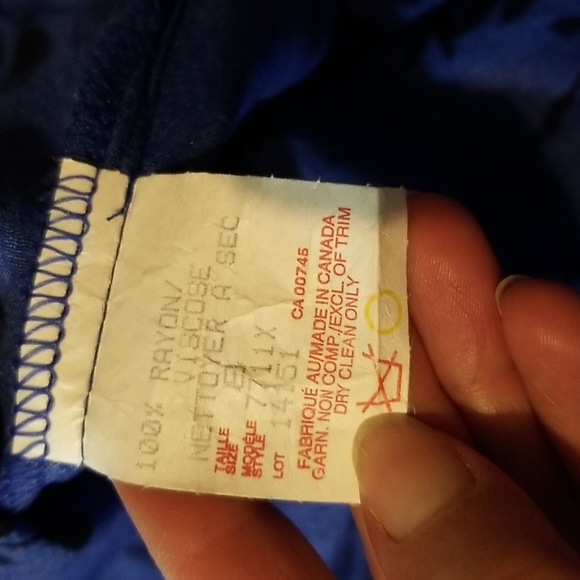 Sophisticate blue and black floral print vintage short sleeve maxi dress size 8 - Picture 6 of 7